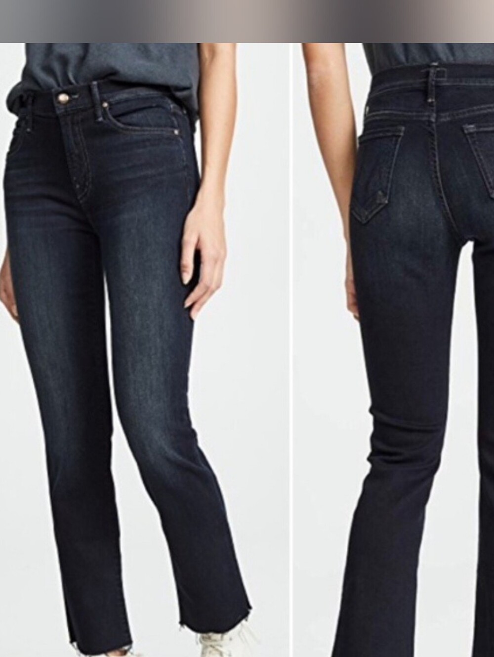 MOTHER The Rascal Ankle Snippet Last Call Dark Indigo Straight Jeans